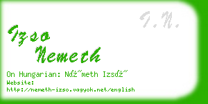 izso nemeth business card